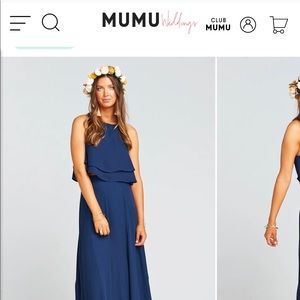 Show me your Mumu navy top and skirt